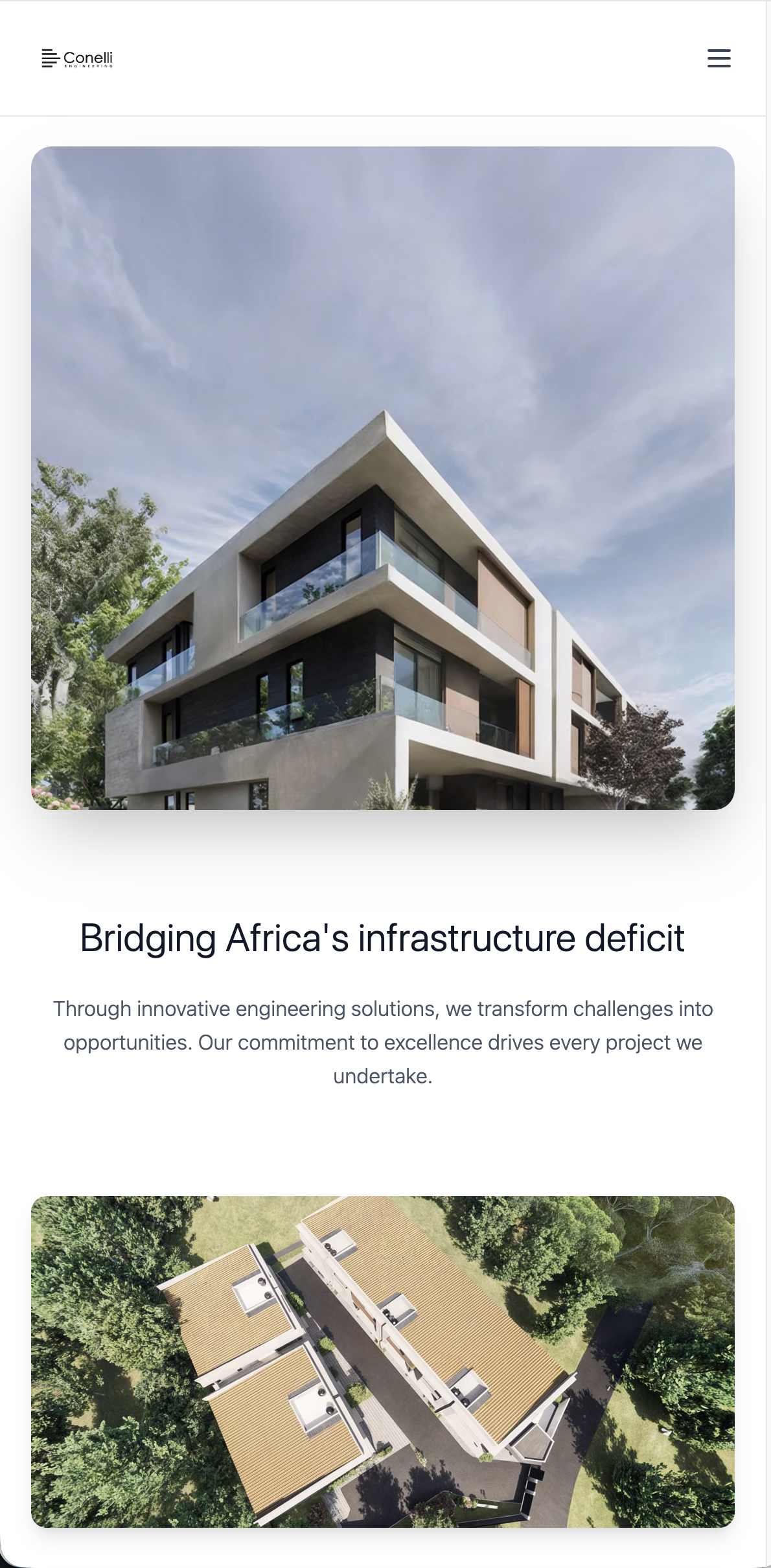 Conelli Engineering mobile website preview