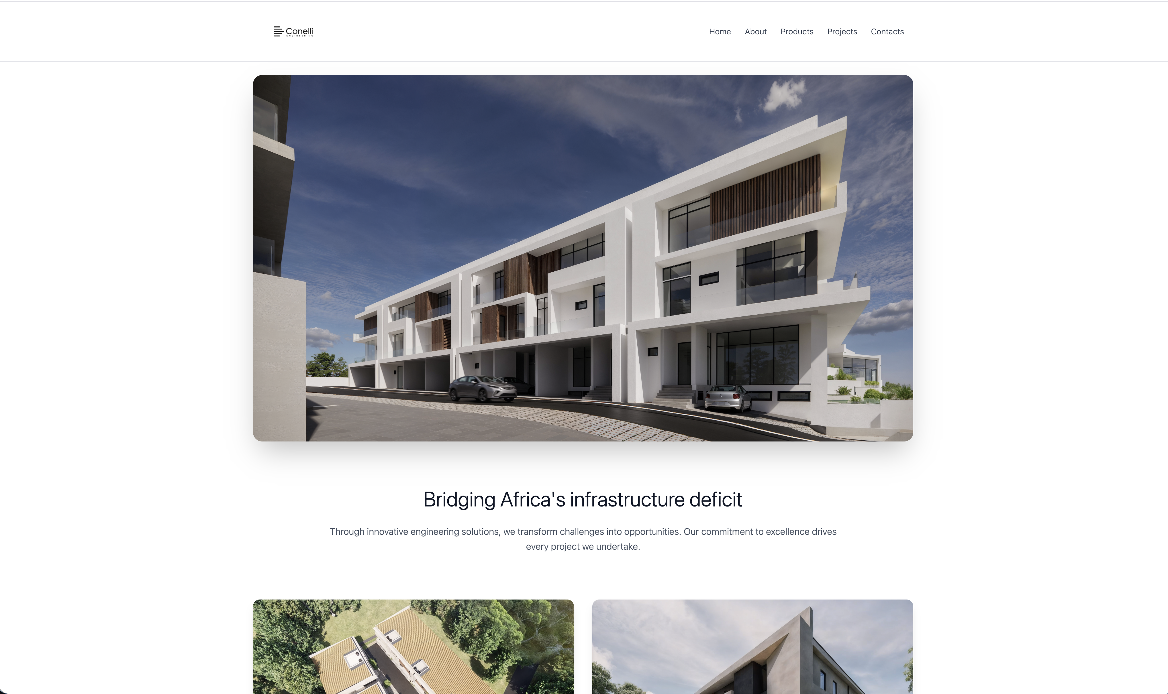 Conelli Engineering desktop website preview