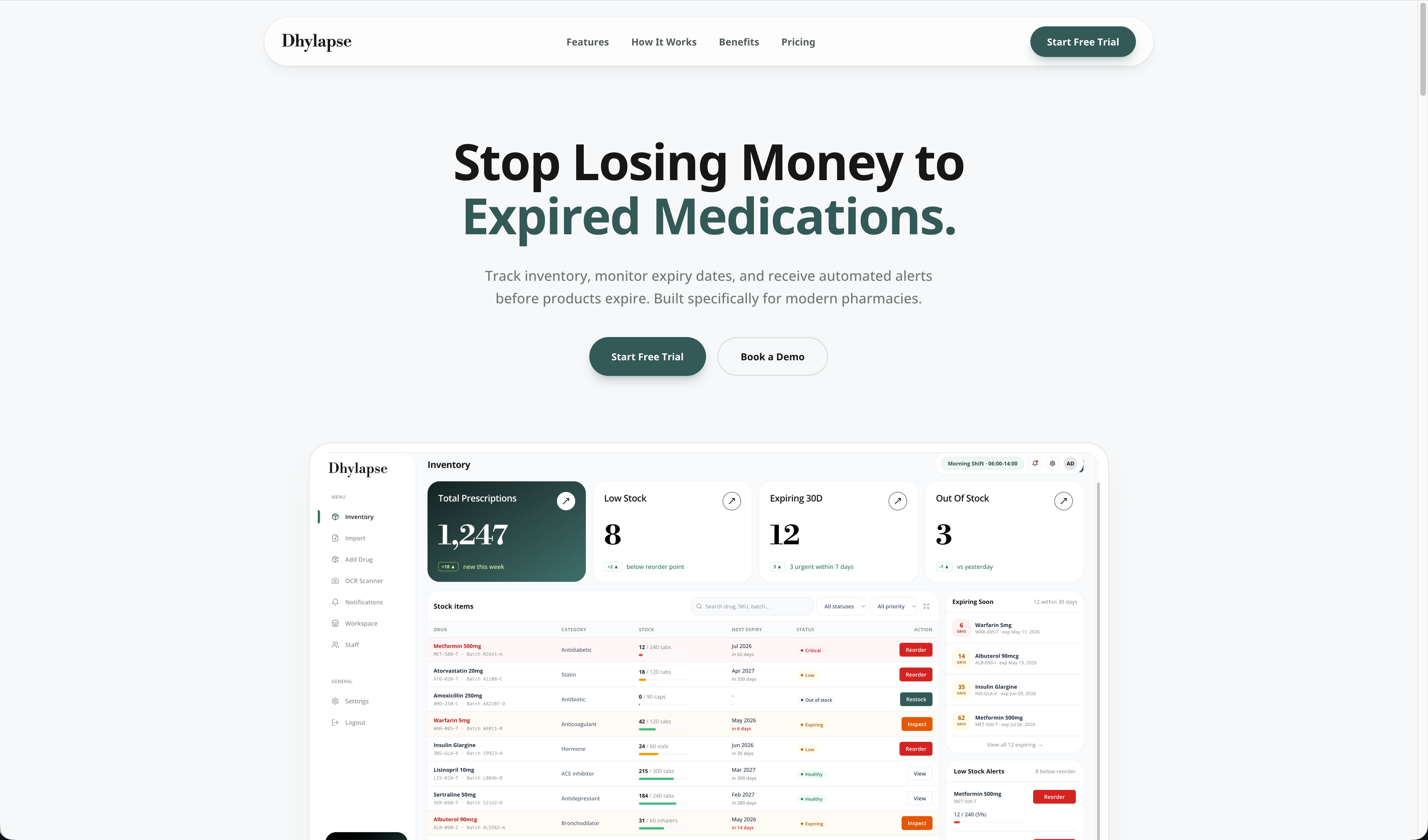 Dhylapse desktop website preview
